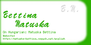 bettina matuska business card